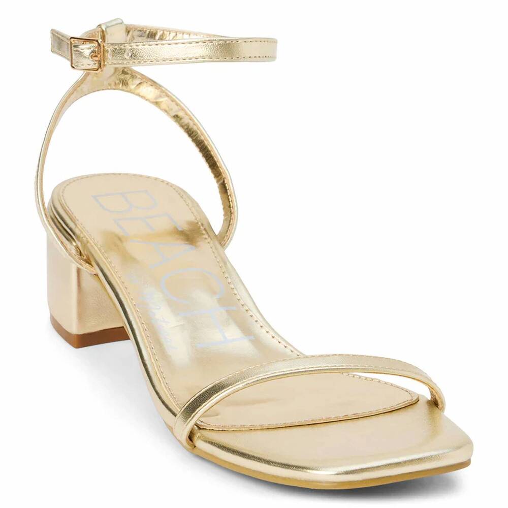 NEW BEACH BY MATISSE women's belle heeled sandals in gold